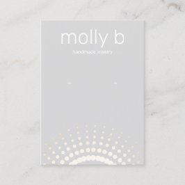 Cartão De Visita Tampa de exibição de joias da Cinza Sunburst