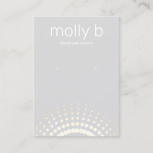 Cartão De Visita Tampa de exibição de joias da Cinza Sunburst