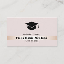 Tampa de graduação em rosa dourado Chic Luxo Nome