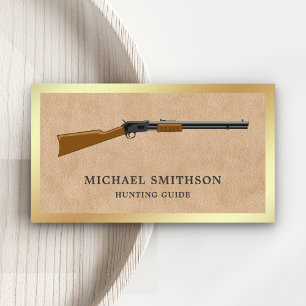 Cartão De Visita Tan Leather Shotgun Gun Compra Gunsmith