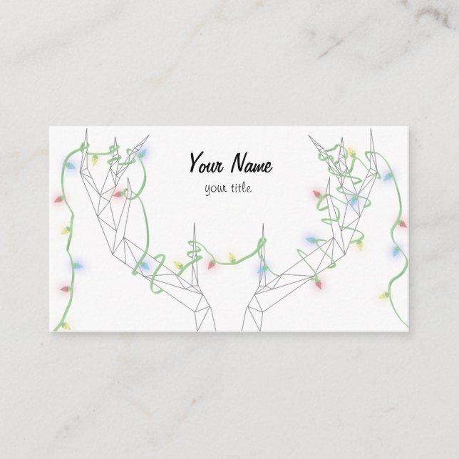 Cartão De Visita Tangled nas luzes do feriado (Frente)