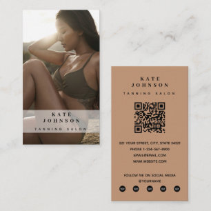 Cartão De Visita Tanning Salon Spray Tan Beauty Código QR
