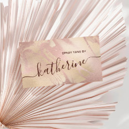 Cartão De Visita Tans Elegantes modernos de spray de dourado rosa d