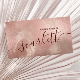 Cartão De Visita Tans Elegantes modernos de spray de dourado rosa d