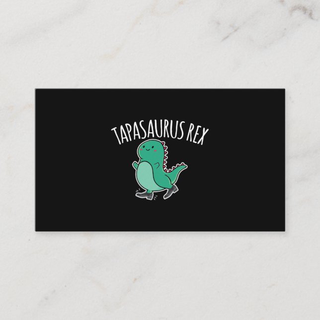 Cartão De Visita Tapassaurus Rex Dance Dinossaur Dino (Frente)