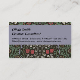 Cartão De Visita Tapeçaria Floral William Morris Blackthorn