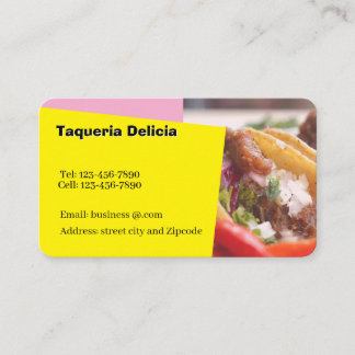 Cartão De Visita Taqueria / restaurant editable card 