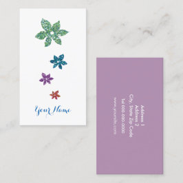 Cartão De Visita Tarjeta de Presentación Personalizable -Floral 011