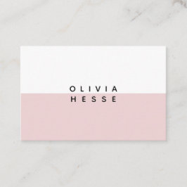 Cartão De Visita Tarjeta de visita Minimal Pink White Business Card