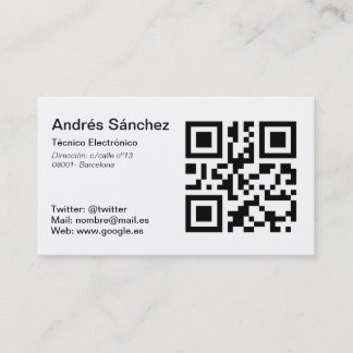 Cartão De Visita Tarjeta de visita QR  Básica