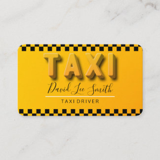 Cartão De Visita Tarjeta De Visita Taxista / Servicio Cab