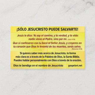 Cartão De Visita Tarjeta del Evangelio - Español RVR 1909