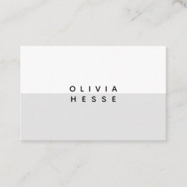 Cartão De Visita Tarjeta visita Minimal Grey White Business Card