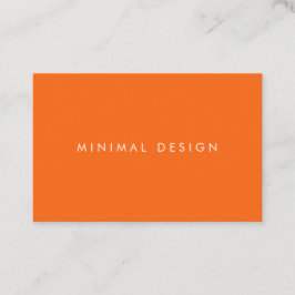 Cartão De Visita Tarjeta visita Minimal Orange & White BusinessCard