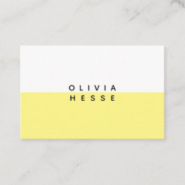 Cartão De Visita Tarjeta visita Minimal Yellow White Business Card