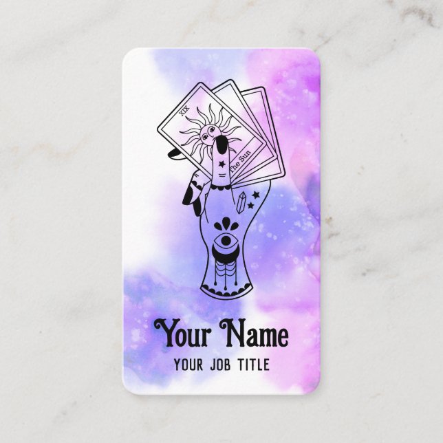 Cartão De Visita Tarot Card Reader Psychic Spiritual Business Card (Frente)