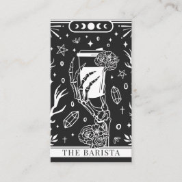 Cartão De Visita Tarot Charcoal Gray Barista