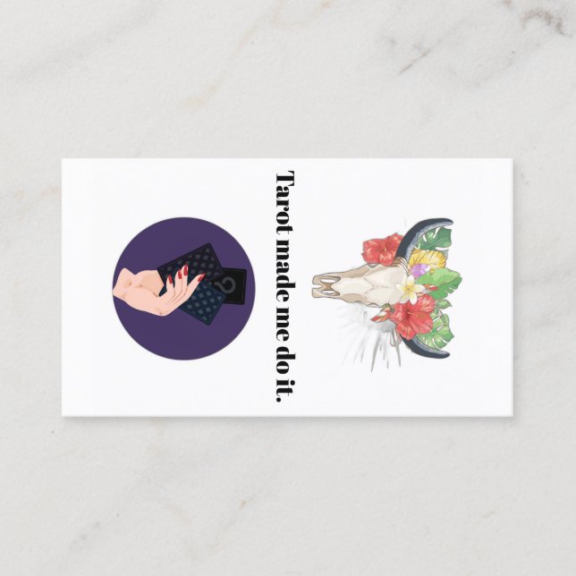 Cartão De Visita Tarot me obrigou a fazê-lo (Frente)