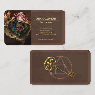 Cartão De Visita Tarot reader magic esoteric artful Business Card