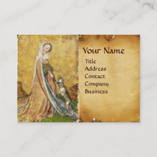 Cartão De Visita Tarots Anticos/Cartões de Tribunal Alemão/Senhora 