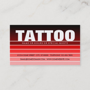Cartão De Visita TATTO de amostra vermelha