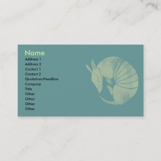 Cartão De Visita Tatu do vintage