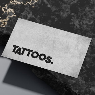 Cartão De Visita Tatuador Tatuador Simples Concreto Moderno