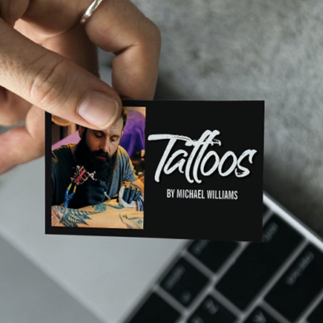 Cartão De Visita Tatuagem Artista Fotografia Típica (Criador carregado)