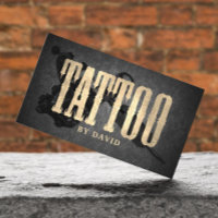 Tatuagem Compra Tattoo Gun Vintage Dourada Tipogra