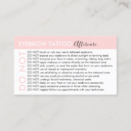 Cartão De Visita Tatuagem De Bordo Ocular Evita Conselhos Após Cuid