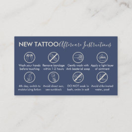 Cartão De Visita Tatuagem de Instruções de Cuidados de Arte do Corp