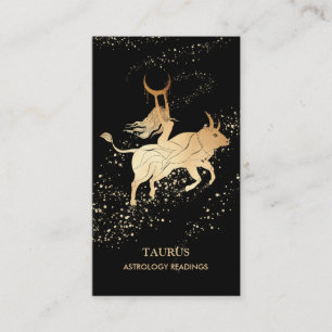 Cartão De Visita *~* TAURUS Zodiac Astrologia Lê Touro Lua