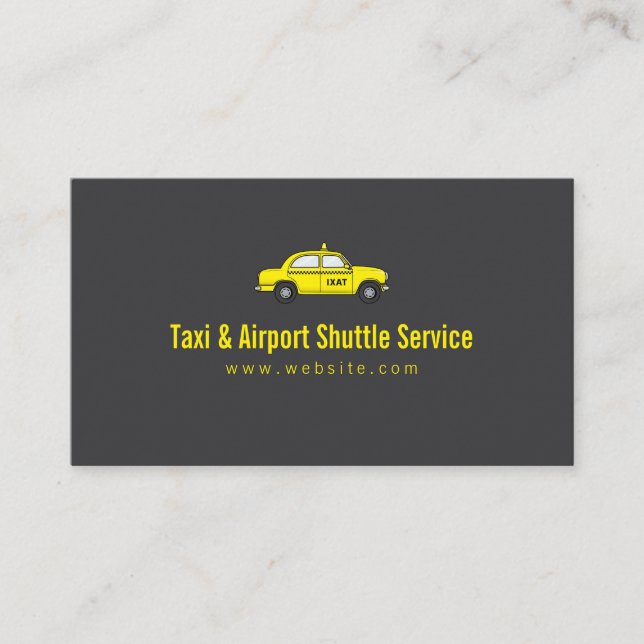 Cartão De Visita Taxi & Airport Shuttle Service (Frente)