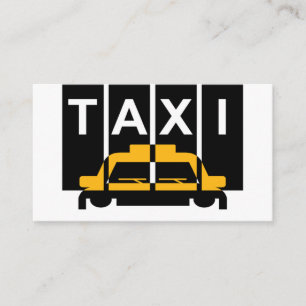 Cartão De Visita Táxi Amarelo Faixas Pretas