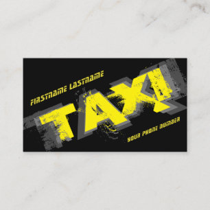 Cartão De Visita TAXI amarelo para taxista profissional