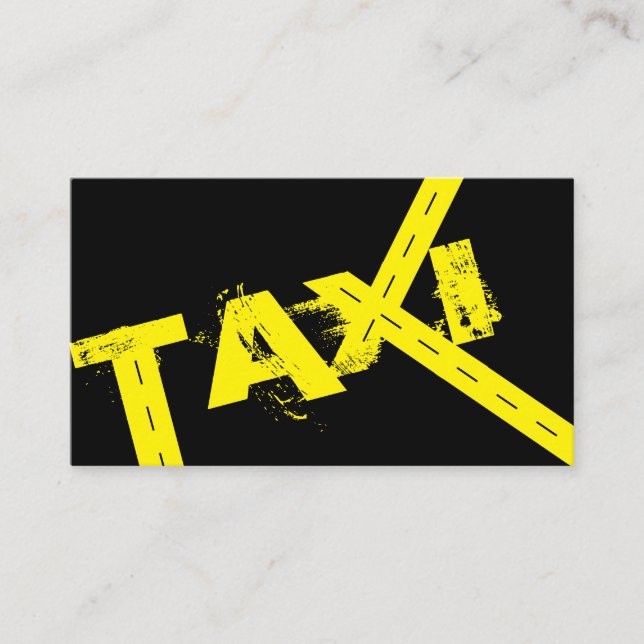 Cartão De Visita TAXI amarelo para taxista profissional (Frente)