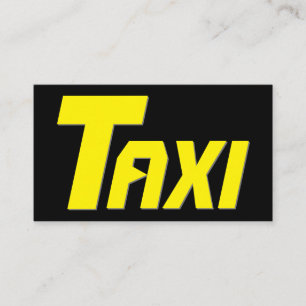 Cartão De Visita TAXI amarelo para taxista profissional