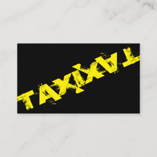 Cartão De Visita TAXI amarelo para taxista profissional