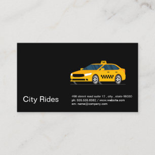 Cartão De Visita Táxi Amarelo   Serviços de Transporte