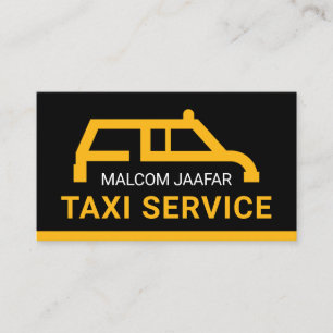 Cartão De Visita Táxi Amarelo Simples Carro Seu Nome