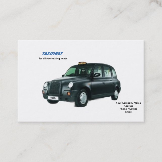 Cartão De Visita Taxi Business Cards (Frente)