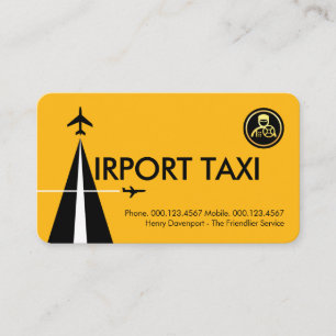 Cartão De Visita Táxi da Pista do Aeroporto com Letra-A