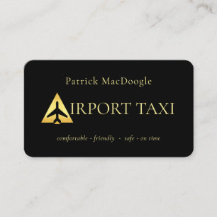 Cartão De Visita Táxi de Aeroporto Minimalista Simples