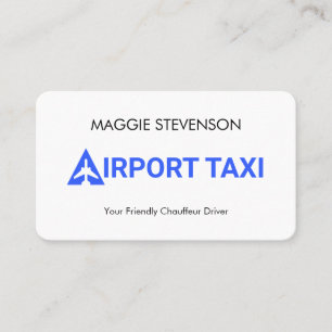Cartão De Visita Táxi de Aeroporto Minimalista Simples