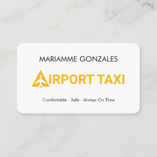 Cartão De Visita Táxi de Aeroporto Minimalista Simples