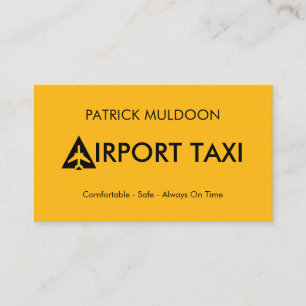 Cartão De Visita Táxi de Aeroporto Minimalista Simples