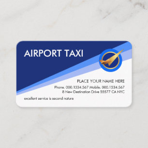 Cartão De Visita Táxi de Avião Blue Skies Decolagem