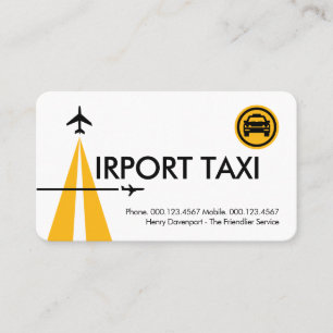 Cartão De Visita Táxi de Cabine da Pista do Aeroporto Letra-A