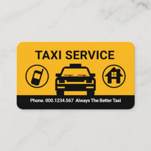 Cartão De Visita Táxi de Ligação para Transporte de Destino