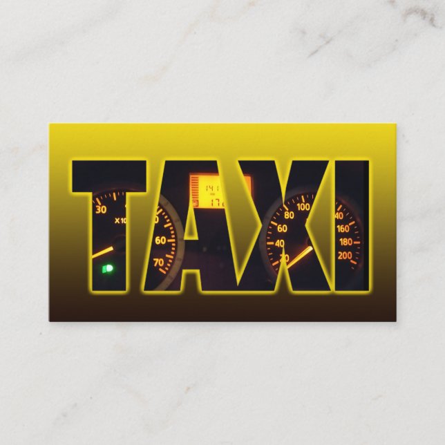 Cartão De Visita Taxi driver taxi motorista amarelo táxi preto (Frente)